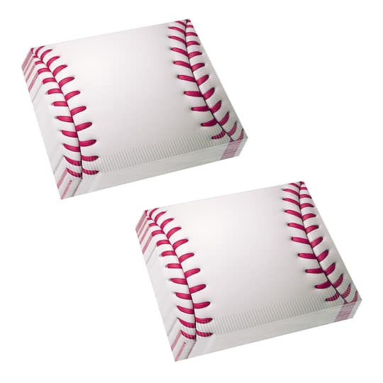 Beistle 6.5" x 6.5" Baseball 2-Ply Luncheon Napkins, 32ct.